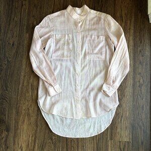 CCH Collection tunic blouse XS sheer dusty pink